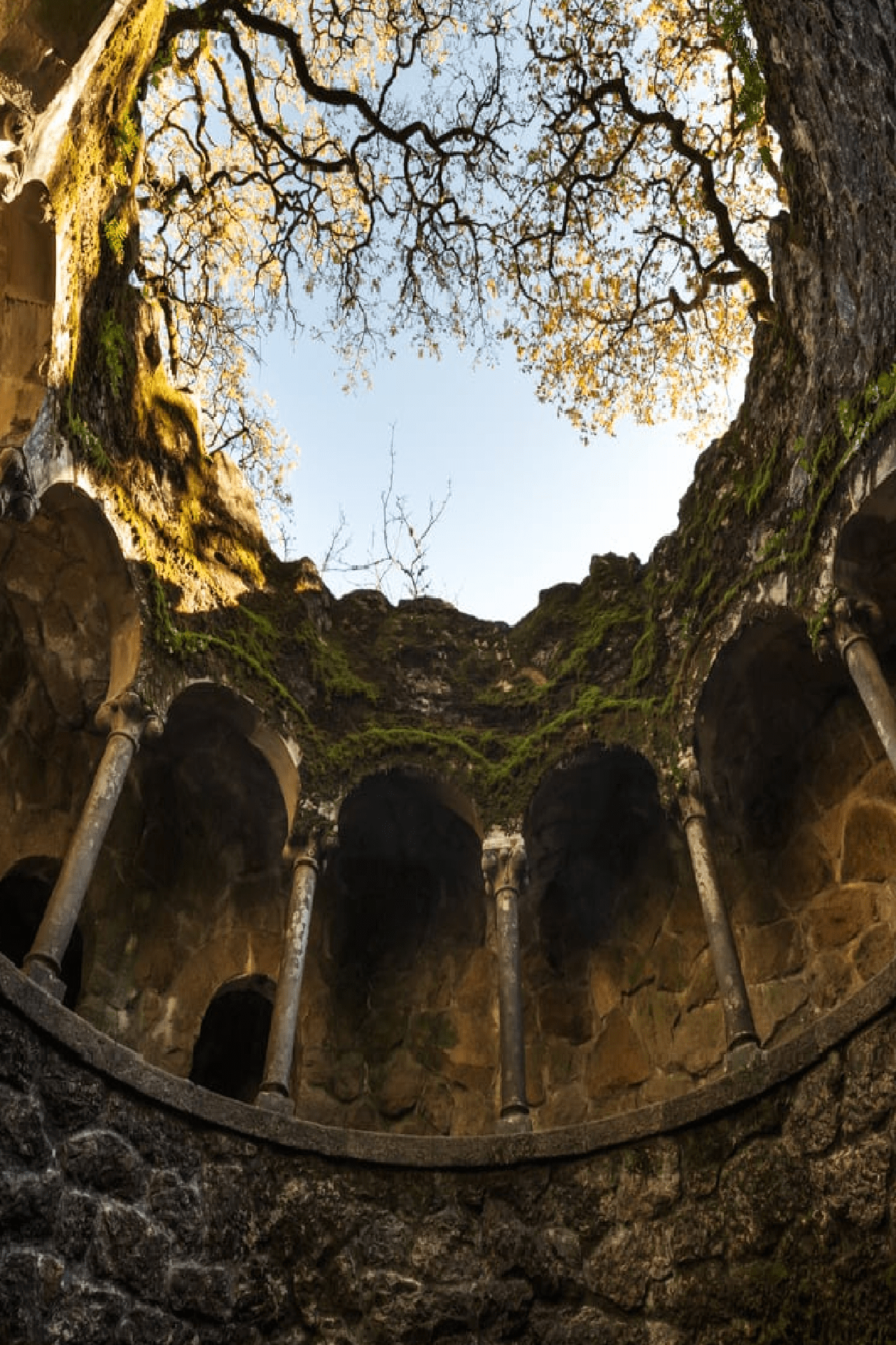 Visiting Sintra Initiation well Quinta of Regaleira